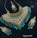 Zevar Choker Necklace Exquisite Kundan Choker Set: Bridal Kundan Necklace with Pearl & Stone Embellishments (Uses evocative language and specifies materials for a more luxurious feel)