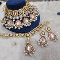 Zevar Choker Necklace Heavy Kundan Maroon Meenakari Choker Necklace Set – Regal Elegance and Timeless Beauty