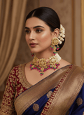 Zevar choker necklace High Quality Kundan Choker Necklace With Earrings