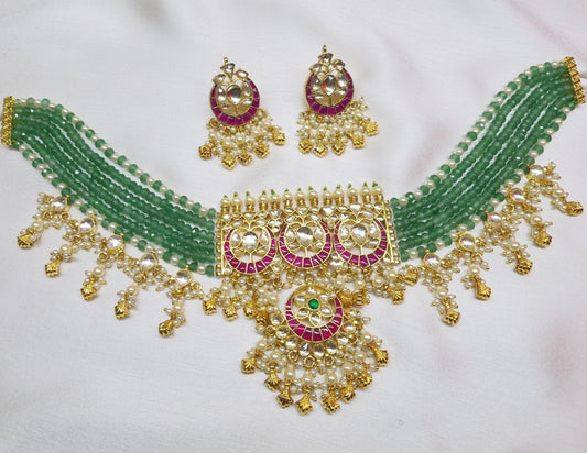 Zevar Choker Necklace Pachi Kundan Heritage Choker Necklace - Bridal Jewellery