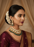 Zevar choker necklace Premium Quality Kundan Choker Necklace With Earrings