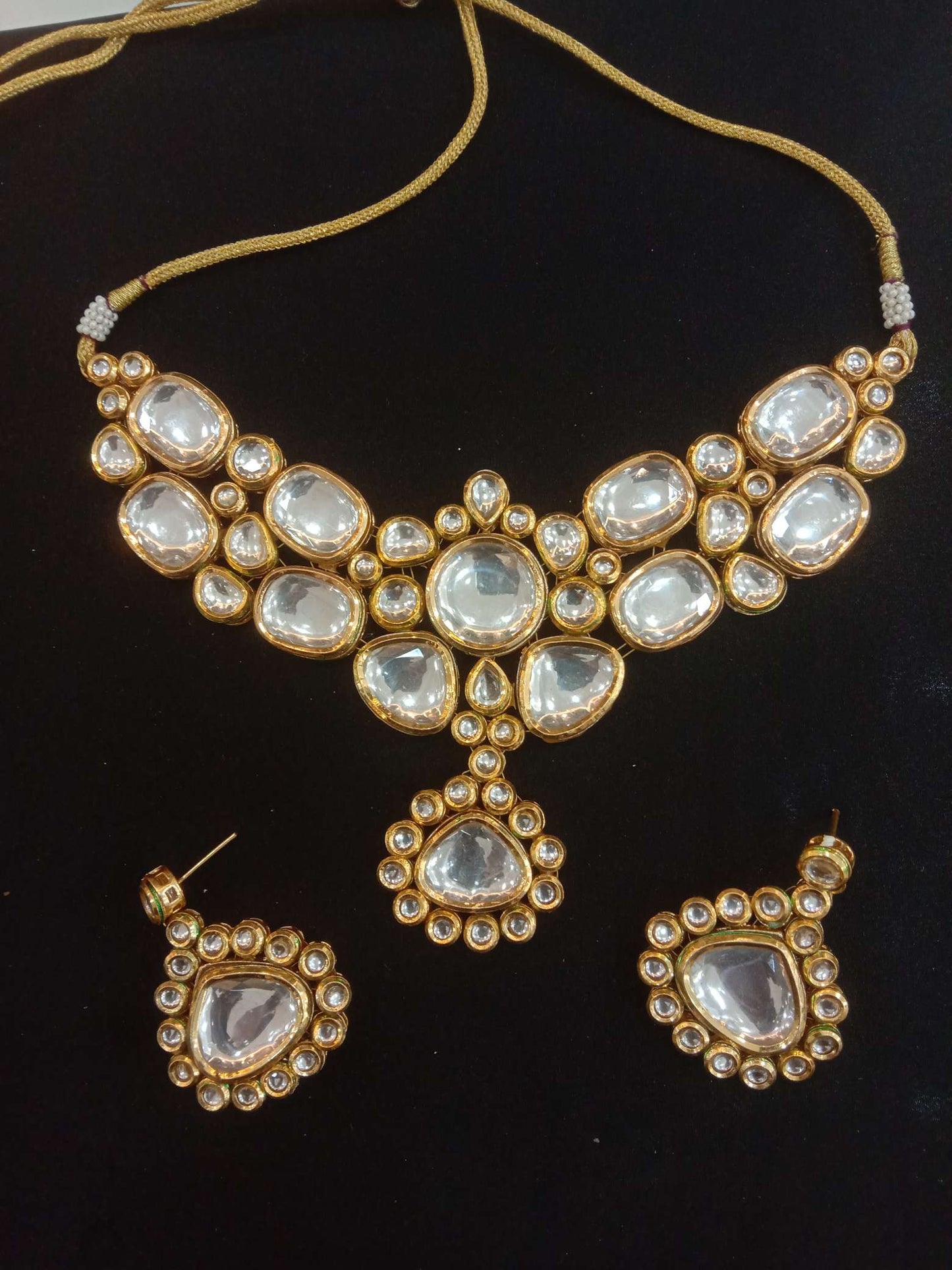 Zevar Choker necklace Radiant Kundan Bridal Necklace Set with Meenakari Design