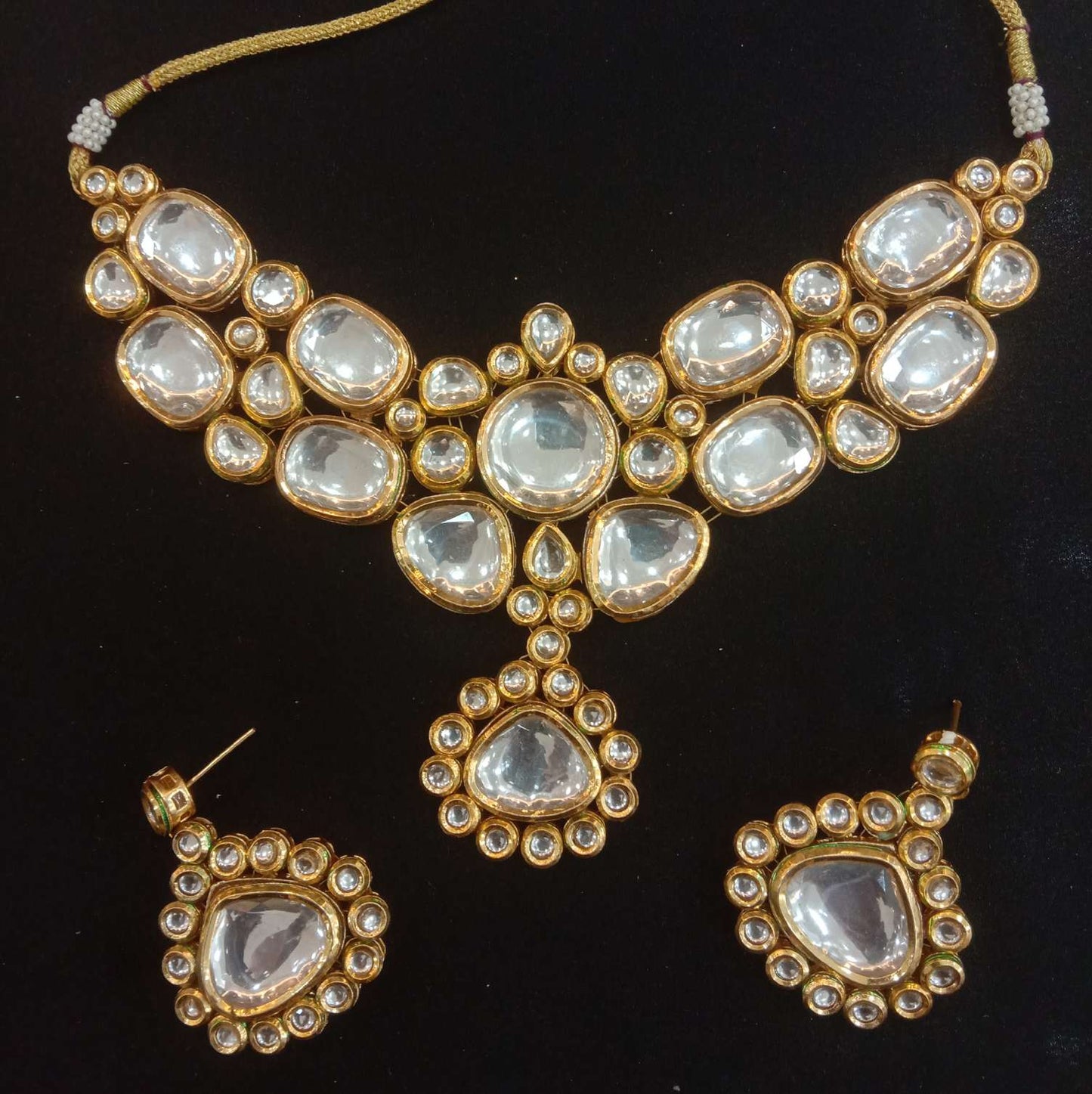 Zevar Choker necklace Radiant Kundan Bridal Necklace Set with Meenakari Design