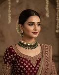 Zevar choker necklace ZEVAR I Traditional Kundan Choker Necklace With Earrings