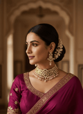 Zevar choker necklace ZEVAR I Traditional Kundan Choker Necklace With Earrings