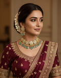 Zevar choker necklace ZEVAR | Premium Quality Kundan Choker Necklace With Earrings