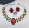 Zevar Doublet stone necklace ad necklace