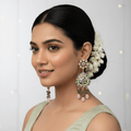 Zevar Earrings New Kundan Design Minakari & Pearl Earrings Set