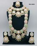 Zevar Elegant Bridal Jewelry Set Stunning Green And Pink Bridal Jewelry Set