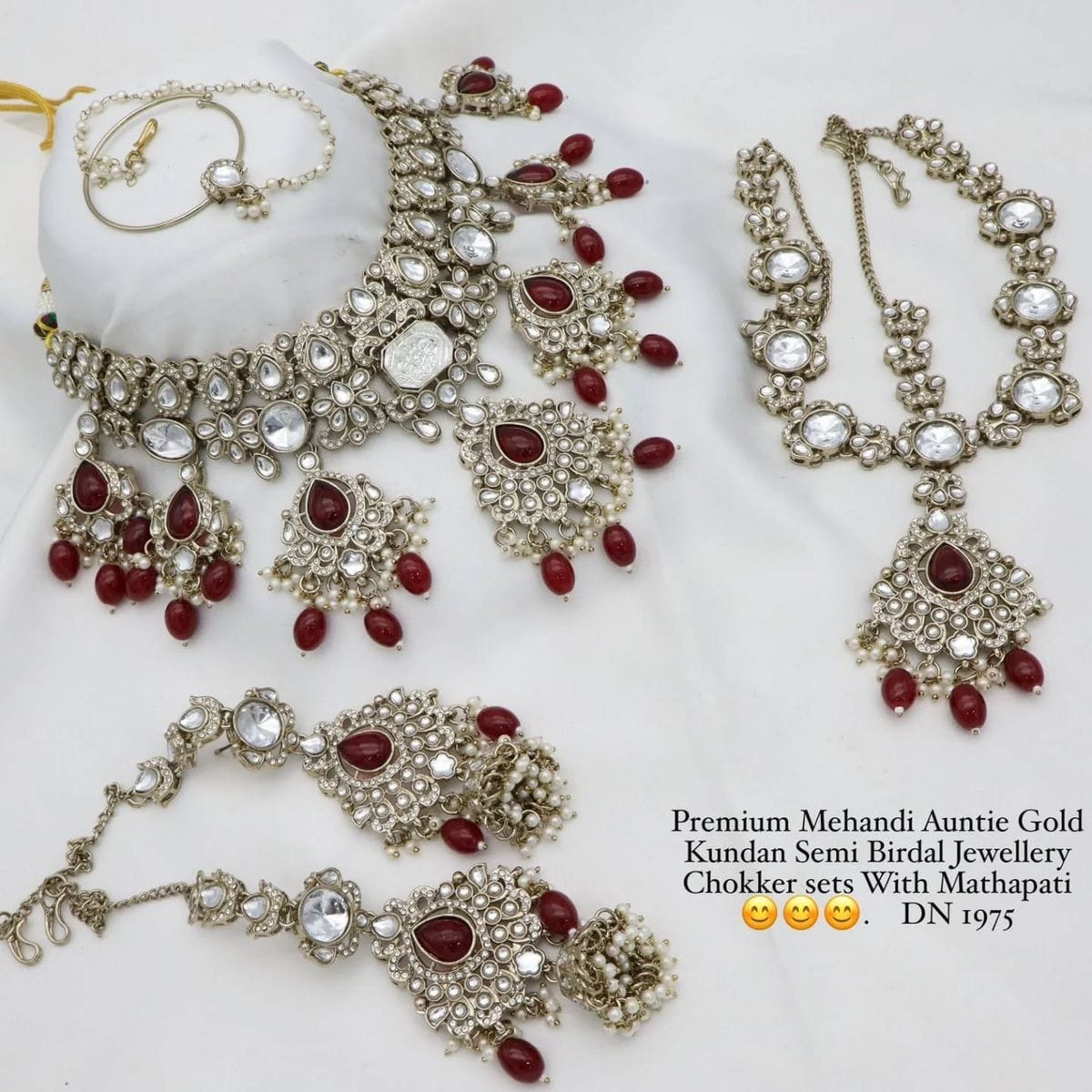 Zevar Imitation Bridal Jewellery Set Maroon Semi Bridal Wedding Jewellery Set | Elegant Collection for Brides