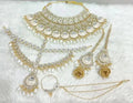 Zevar Indian Bridal Jewelry Set Gold-Plated Kundan & Pearl Bridal Jewelry Set