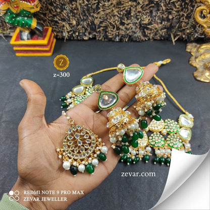 Zevar Jewelry Green Enchantment Choker Set by Zevar Jewellery