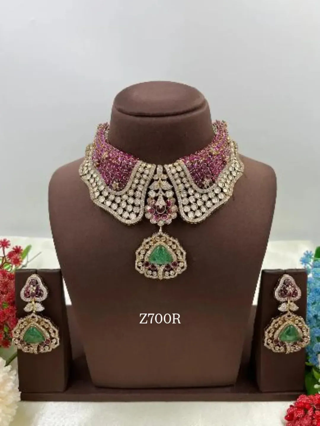 Zevar Jewelry Polki Uncut Kundan Choker Necklace | Premium Bridal Jewelry