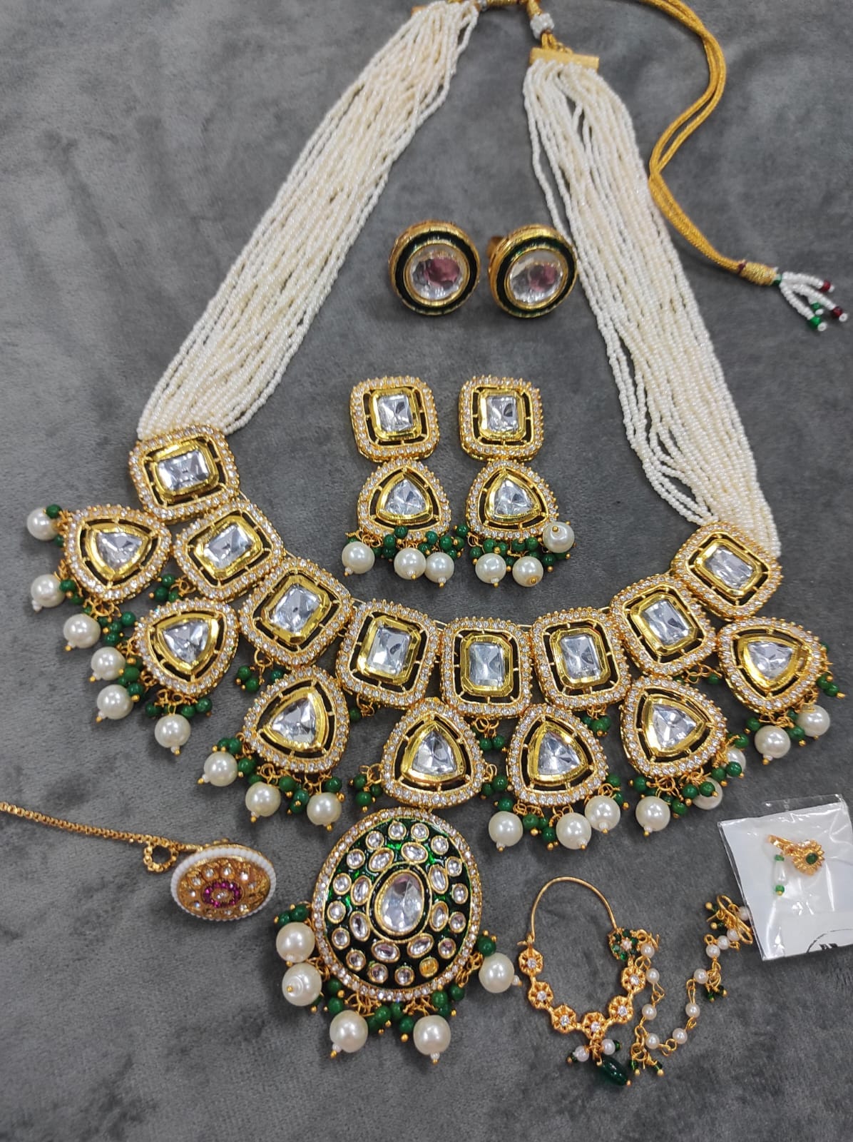 Zevar Jewelry Set Kundan Heavy Necklace Set | Bridal & Wedding Jewelry