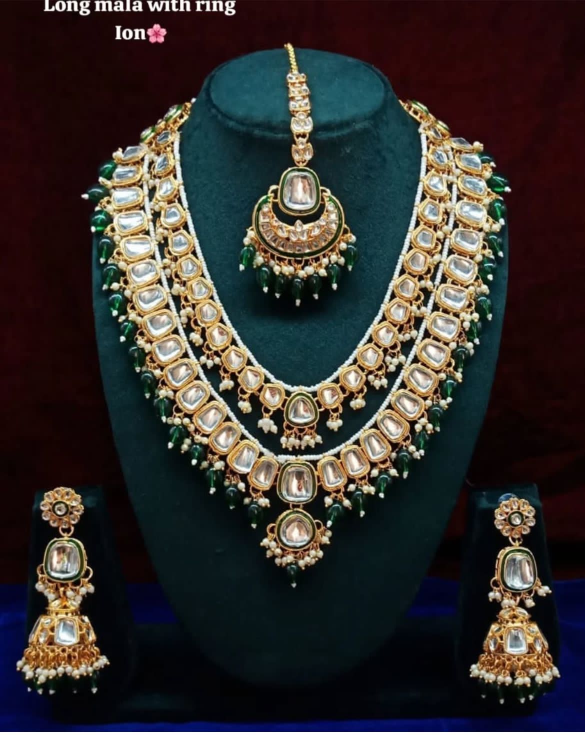 Zevar Jewelry Set Kundan Layered Mala & Maang Tikka Set | Traditional Indian Jewelry