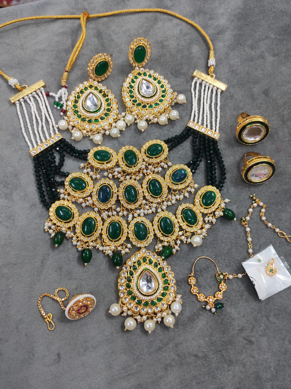 Zevar Jewelry Set Layered Kundan Choker Necklace Set | Bridal & Festive Indian Jewelry