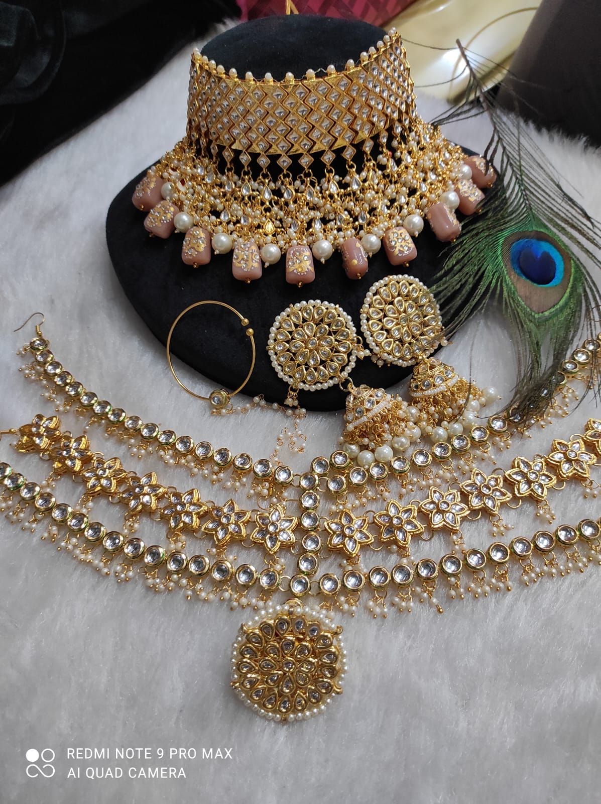 Zevar Jewelry Sets Elegant Heavy Kundan Semi-Bridal Jewellery Set