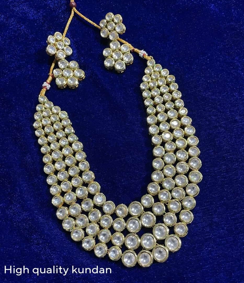 Zevar Jewelry Sets Exquisite Kundan Heavy Long Necklace Set for Elegant Occasions