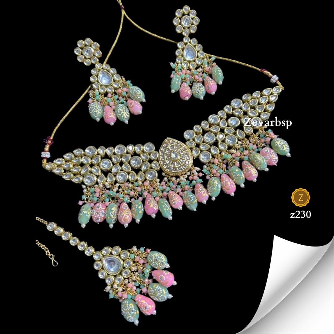 Zevar Jewelry Sets Fiesta Fusion Kundan Multicolor Necklace