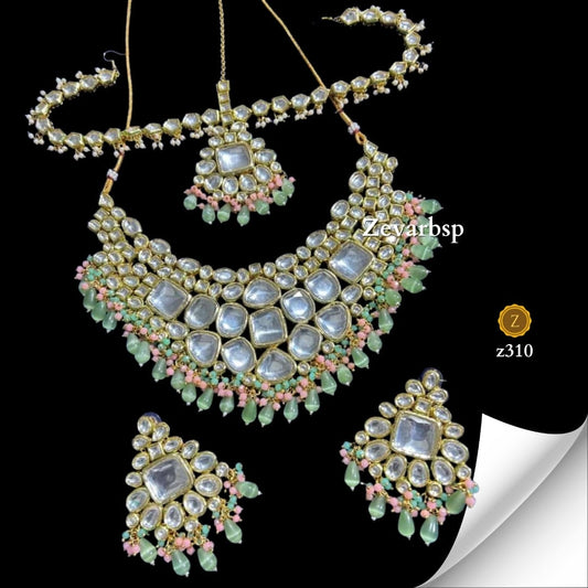 Zevar Jewelry Sets Green Oasis Kundan Jewelry Collection