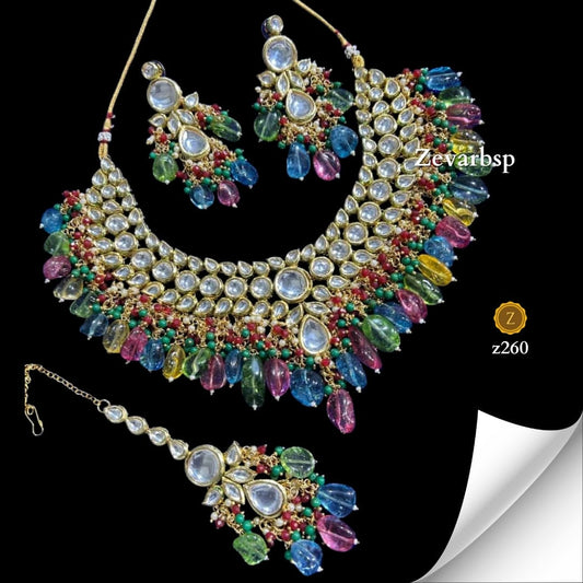 Zevar Jewelry Sets Kaleidoscope Harmony Kundan Necklace