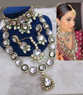 Zevar Jewelry Sets Kundan Green Colour Long and Choker Necklace Set – Majestic Elegance and Timeless Beauty
