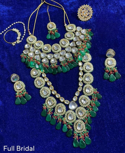 Zevar Jewelry Sets Opulent Heavy Kundan Bridal Jewelry Set for Timeless Elegance