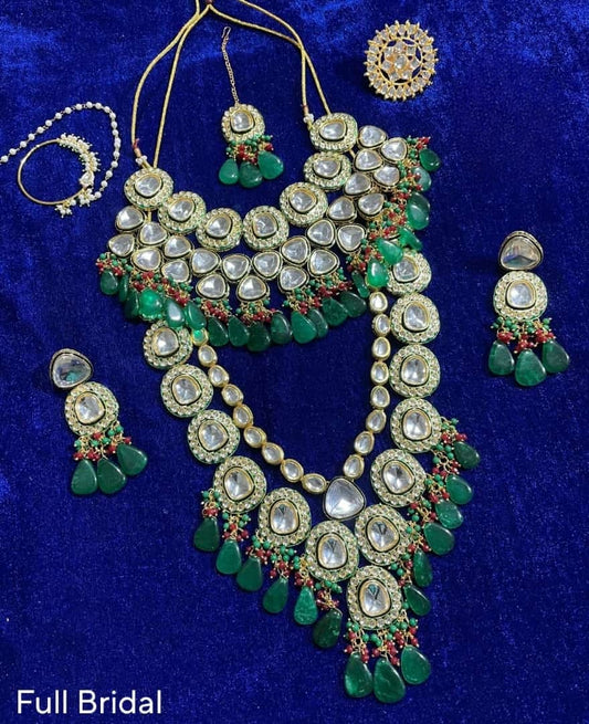Zevar Jewelry Sets Opulent Heavy Kundan Bridal Jewelry Set for Timeless Elegance