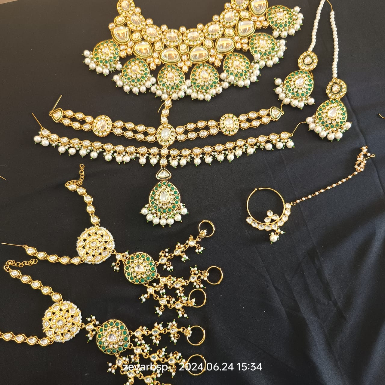 Zevar Jewelry Sets Opulent Heavy Kundan Bridal Set