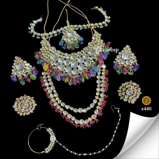 Zevar Jewelry Sets Prism Perfection Kundan Multicolor Necklace Set