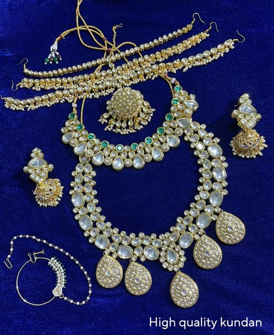 Zevar Jewelry Sets Regal Kundan Heavy Bridal Jewelry Set for Unforgettable Moments