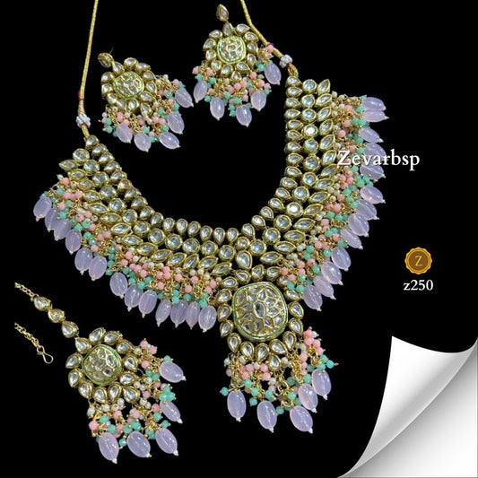 Zevar Jewelry Sets Rose Radiance Kundan Choker Collection