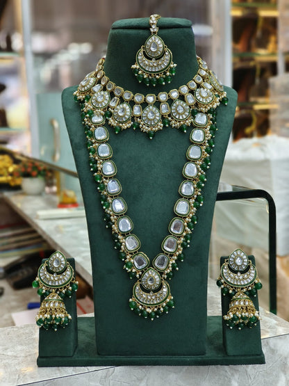 Zevar Kundan Bridal Jewellery green Adorable Green Kundan Jewellery Set
