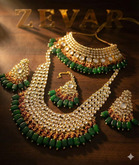 Zevar Kundan Bridal Set Opulent Kundan Bridal Set | Grand Wedding Jewellery