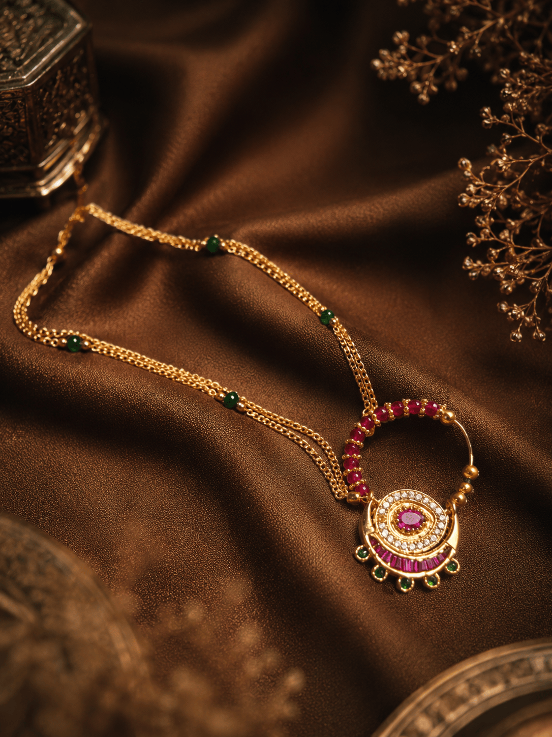 Zevar Nath Stunning Kundan Polki Nath for Weddings