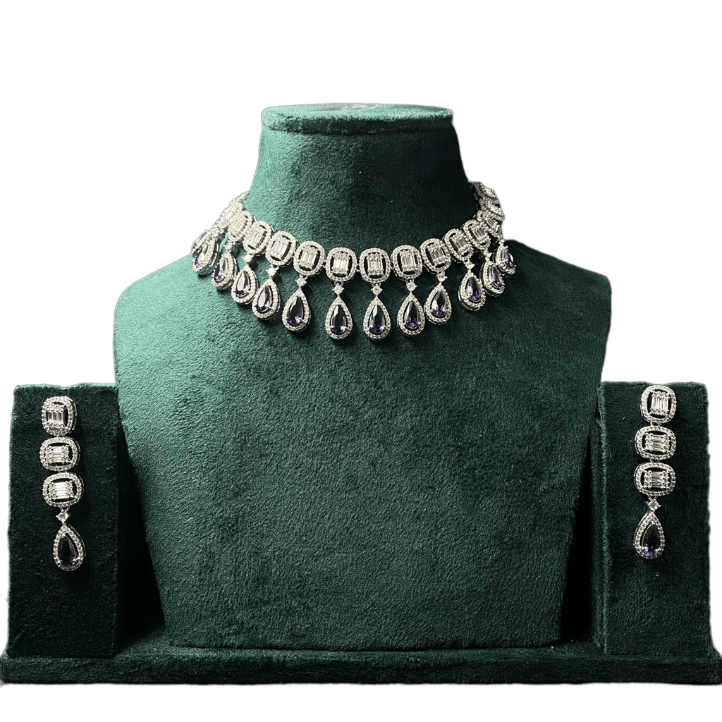 Zevar Necklace AD Choker Necklace