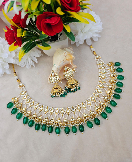 Zevar Necklace Exquisite Pachi Kundan Choker Necklace | Bridal Jewelry
