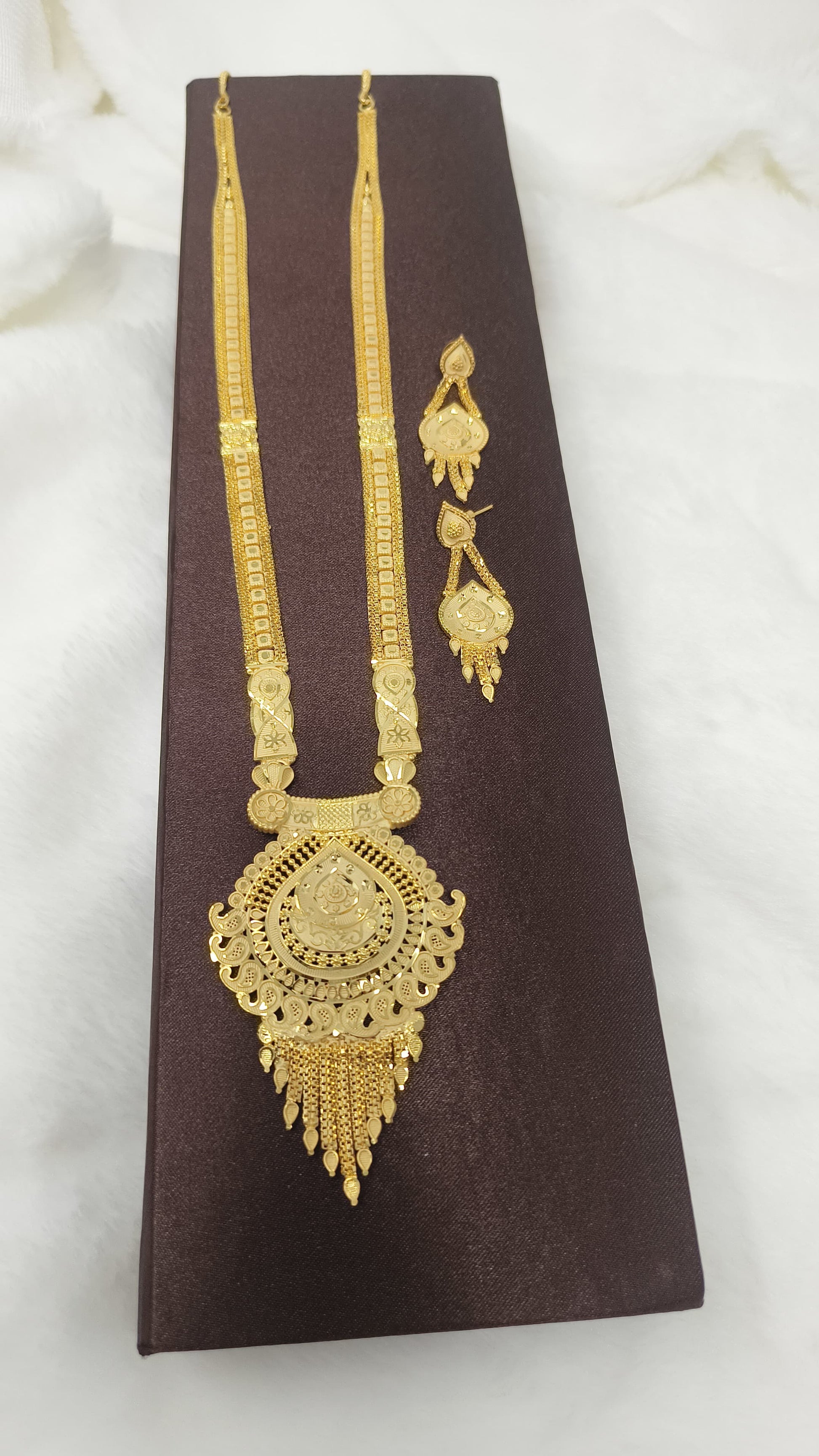 Zevar Necklace Gold Plated Long Rani Haar - Traditional Indian Wedding Necklace
