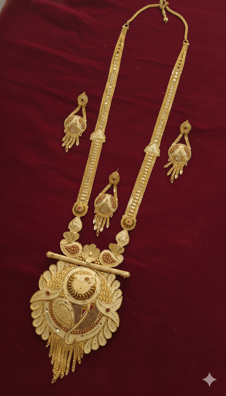 Zevar Necklace Gold Plated Long Rani Har | Traditional Indian Necklace