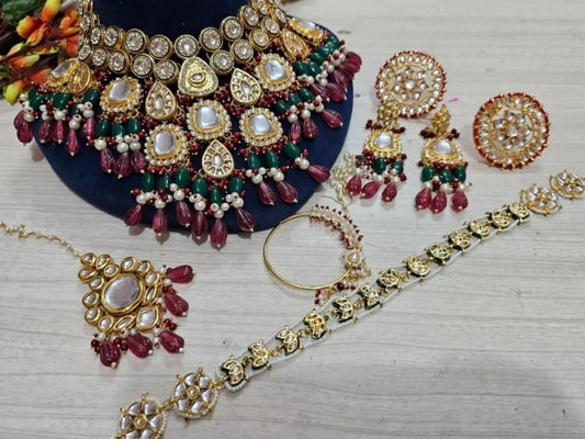 Zevar Necklace Radiant Royalty: Exquisite Kundan Choker Necklace Set for Timeless Elegance