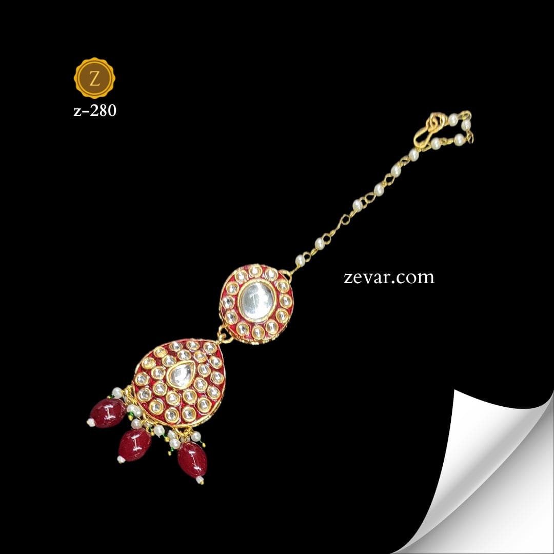Zevar Necklace Ruby Radiance Choker Set by Zevar Jewellery