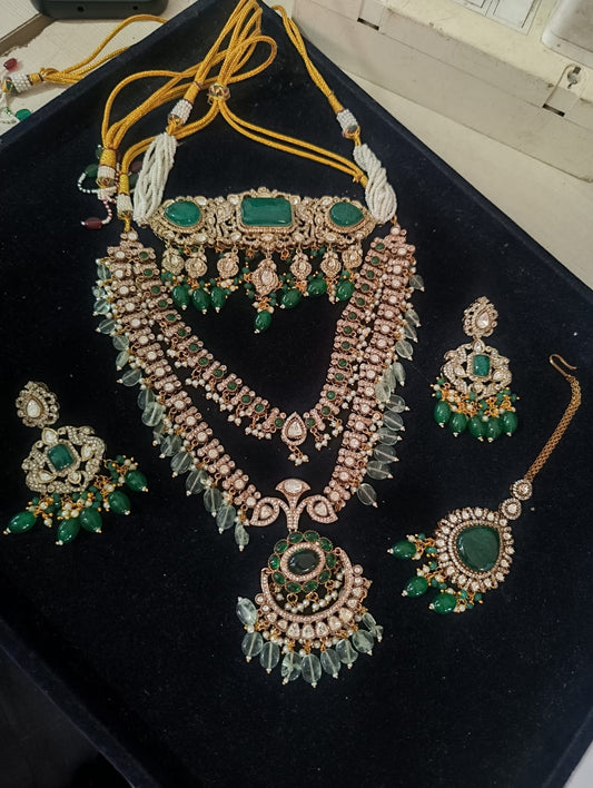 Zevar Necklace Set Exquisite Polki Doublet Necklace Set | Bridal & Antique Style