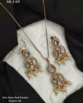 Zevar Necklace Set Jadau Kundan Pendent Necklace Set | Zevar Indian Jewelry