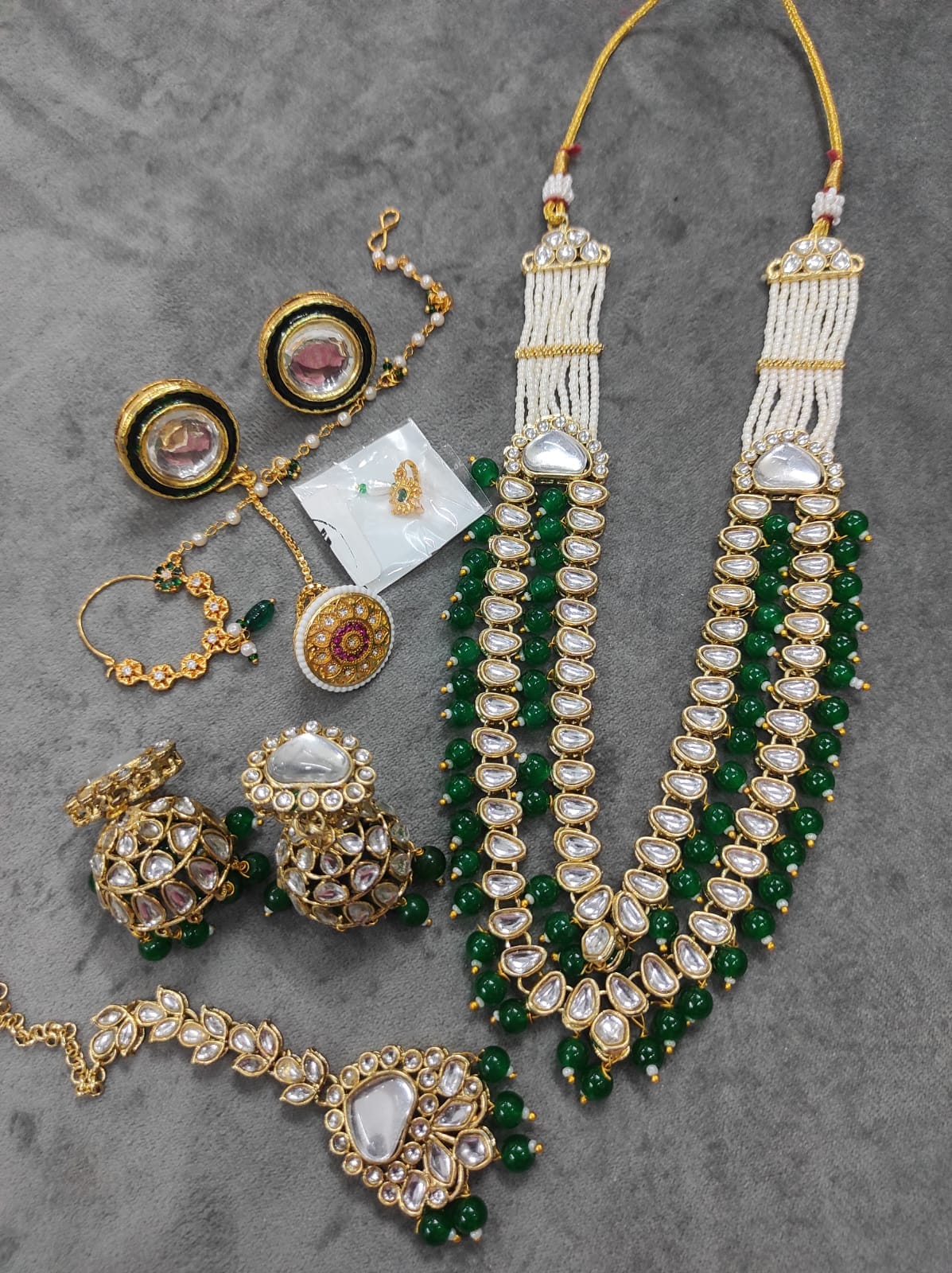 Zevar Necklace Set Kundan Heavy Long Necklace Set | Bridal & Wedding Jewelry