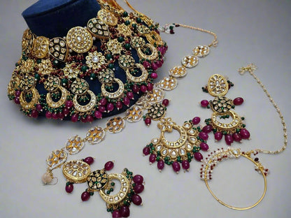 Zevar Necklace Timeless Glamour: Kundan Choker Necklace Set for Effortless Elegance