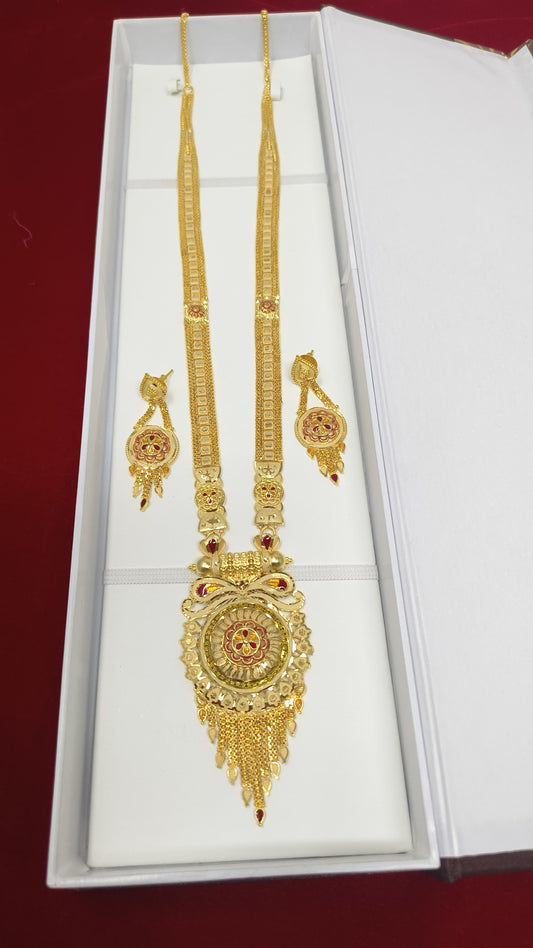 Zevar Necklaces Gold Plated Meenakari Long Necklace | Traditional Indian Jewelry