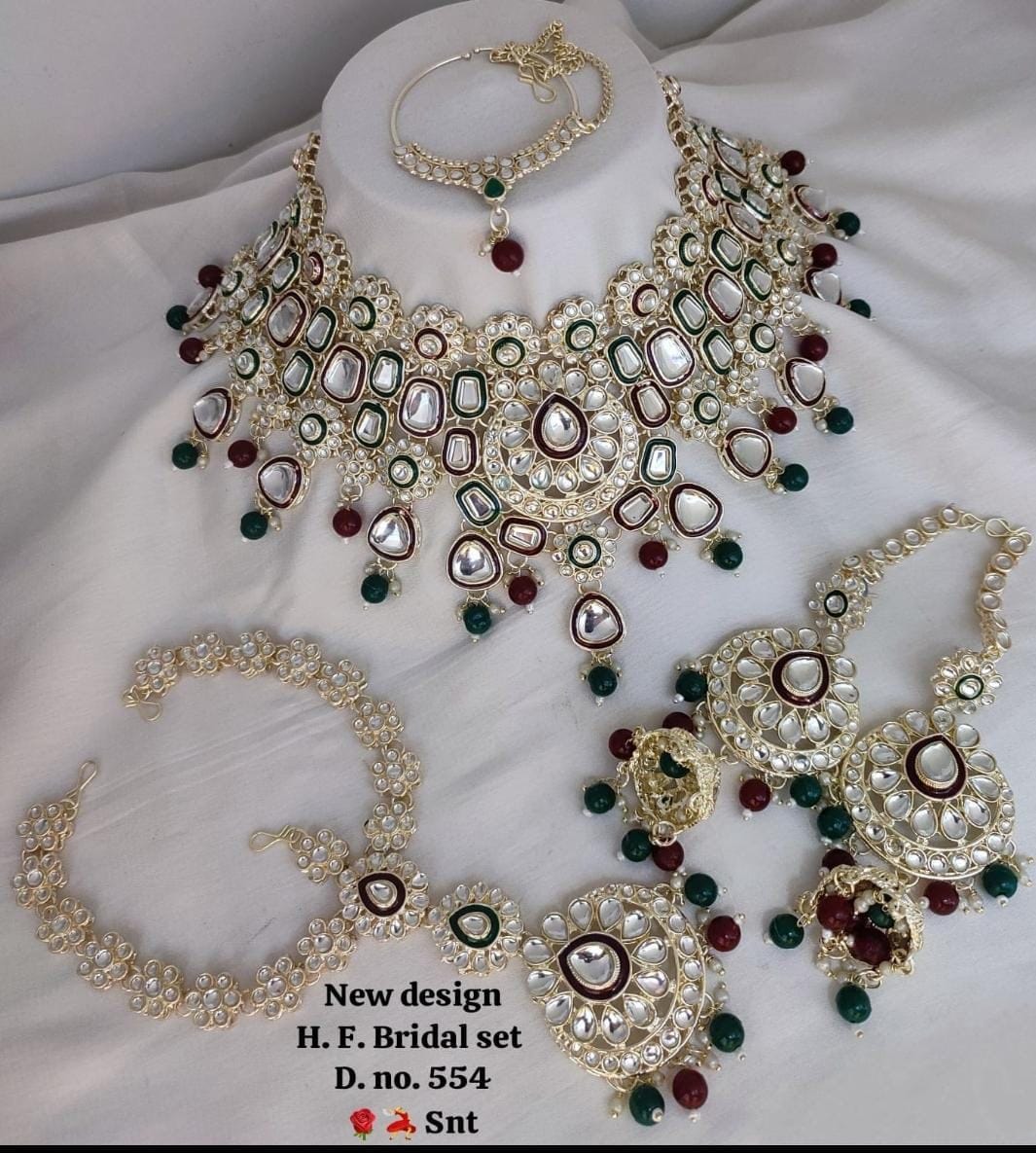 Zevar Necklaces Multicolor Kundan Semi Bridal Jewellery Set – Traditional Indian Jewelry Online