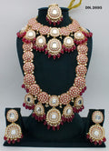 Zevar Traditional Indian Bridal Jewelry Set Mahroon Bridal Jewelry Set