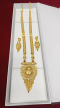 Zevar Traditional Necklace Gold Plated Meenakari Long Rani Haar - Traditional Indian Jewelry