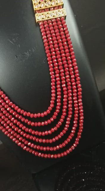 ZEVAR I Pearl Beaded Long Necklace Set